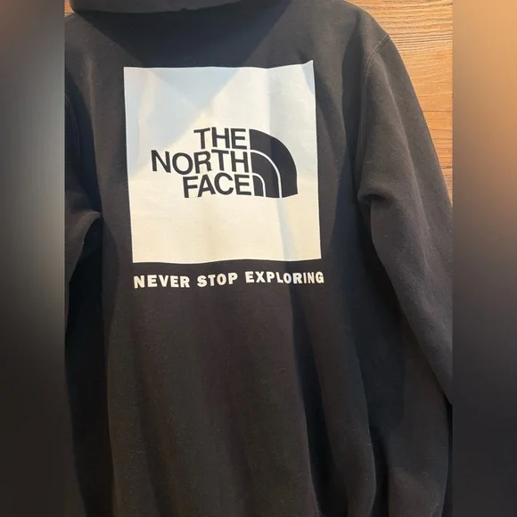 The North Face Men's Cotton Charcoal Black Hoodie - Picture 3 of 6